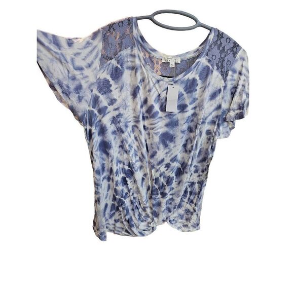 French Laundry TieDye Blouse Lace Mesh XL NEW with Original Tags - Picture 1 of 6